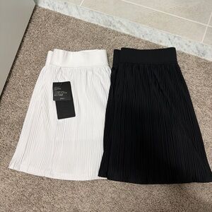 NWT 90 Degree By Reflex Black and White Midi Skirt Set
